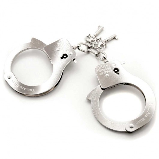 Металлические наручники Metal Handcuffs - Fifty Shades of Grey - купить с доставкой во Владивостоке