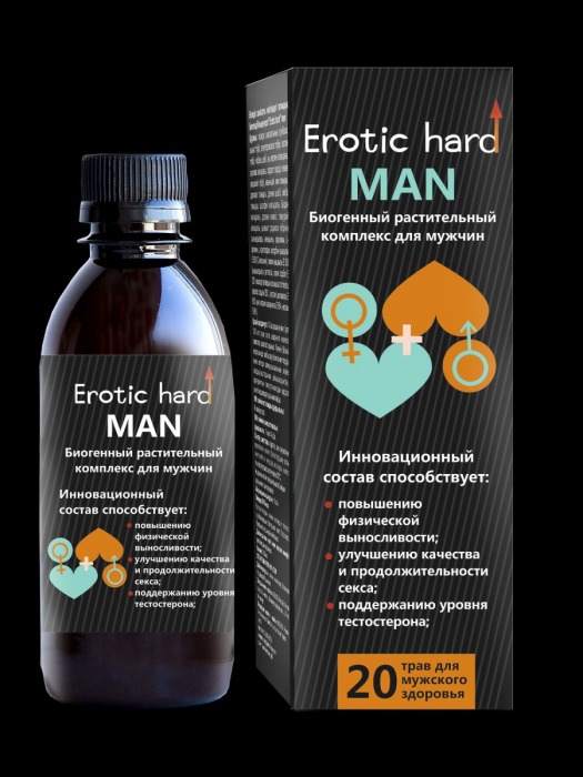 Мужской биогенный концентрат для усиления эрекции Erotic hard Man - 250 мл. - Erotic Hard - купить с доставкой во Владивостоке