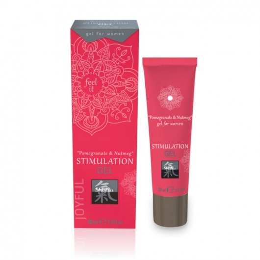 Возбуждающий интимный гель для двоих STIMULATION GEL Pomegranate   Nutmeg - 30 мл. - Shiatsu - купить с доставкой во Владивостоке