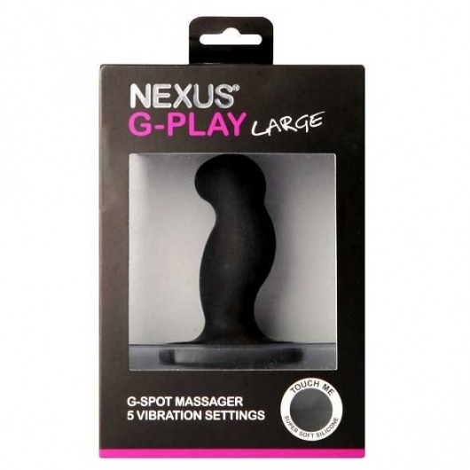 Стимулятор простаты Nexus G-Play Large Black с вибрацией - 10 см. - Nexus Range - во Владивостоке купить с доставкой