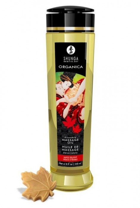 Массажное масло с ароматом кленового сиропа Organica Maple Delight - 240 мл. - Shunga - купить с доставкой во Владивостоке