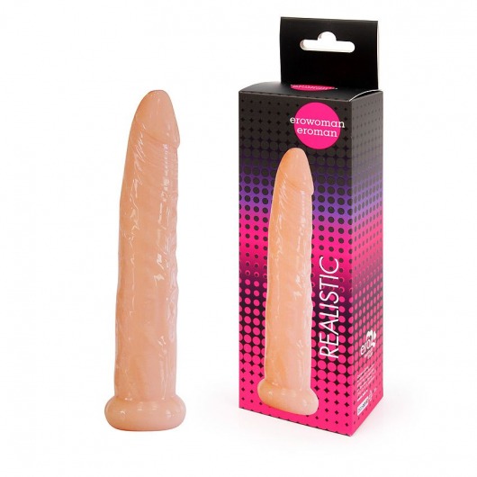 Телесный анальный фаллоимитатор-реалистик - 17,5 см. - Erowoman-Eroman