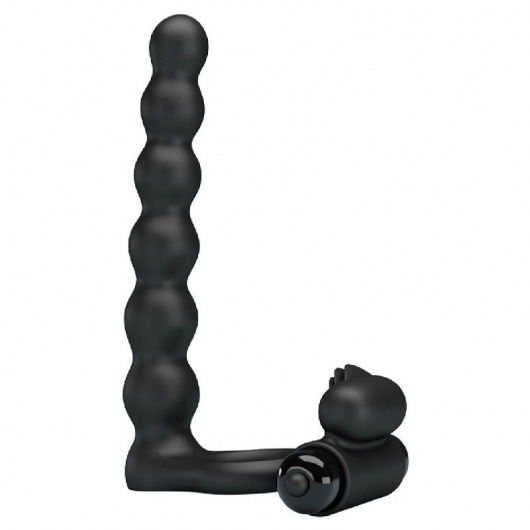 Черная насадка для двойной стимуляции Hercules Penis Sheath III - 15,3 см. - Baile - купить с доставкой во Владивостоке