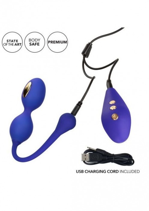Фиолетовые виброшарики с электростимуляцией Impulse Intimate E-Stimulator Dual Kegel - California Exotic Novelties - купить с доставкой во Владивостоке