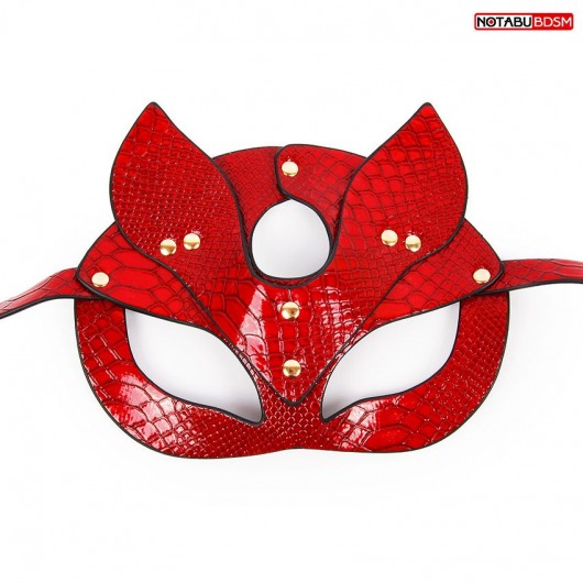 Красная игровая маска с ушками - Notabu - купить с доставкой во Владивостоке