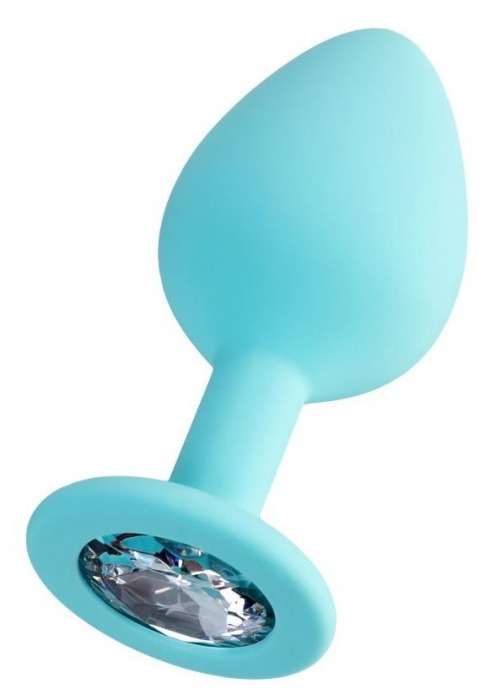 Мятная анальная втулка Brilliant с прозрачным кристаллом - 8 см. - ToyFa - купить с доставкой во Владивостоке Мятная анальная втулка Brilliant с прозрачным кристаллом - 8 см. - ToyFa - купить с доставкой во Владивостоке