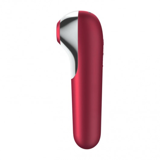 Красный вакуум-волновой стимулятор клитора Dual Love - Satisfyer