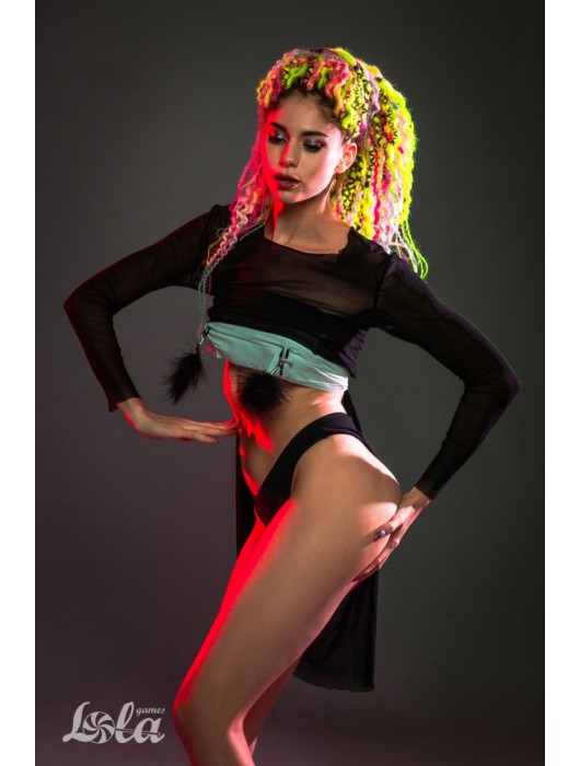 Зажимы на соски с черным пухом Euphoric - Lola Games - купить с доставкой во Владивостоке