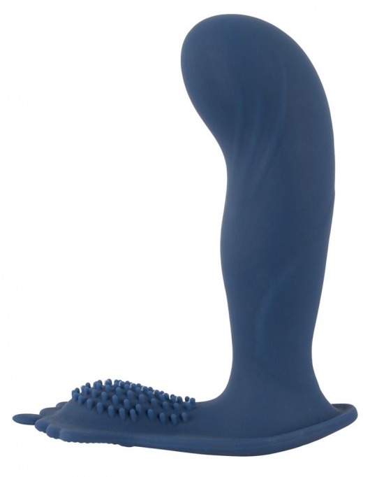 Синий вибростимулятор простаты Vibrating Butt Plug - 11,7 см. - Orion - во Владивостоке купить с доставкой