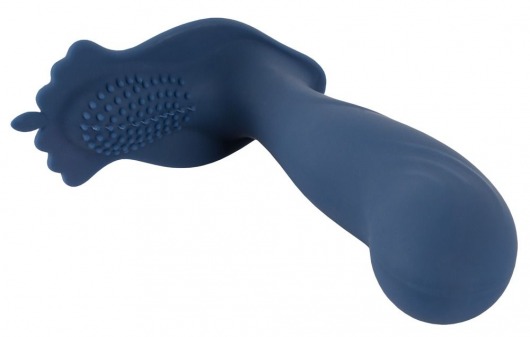 Синий вибростимулятор простаты Vibrating Butt Plug - 11,7 см. - Orion - во Владивостоке купить с доставкой