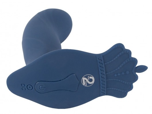 Синий вибростимулятор простаты Vibrating Butt Plug - 11,7 см. - Orion - во Владивостоке купить с доставкой