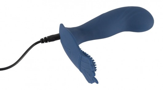 Синий вибростимулятор простаты Vibrating Butt Plug - 11,7 см. - Orion - во Владивостоке купить с доставкой