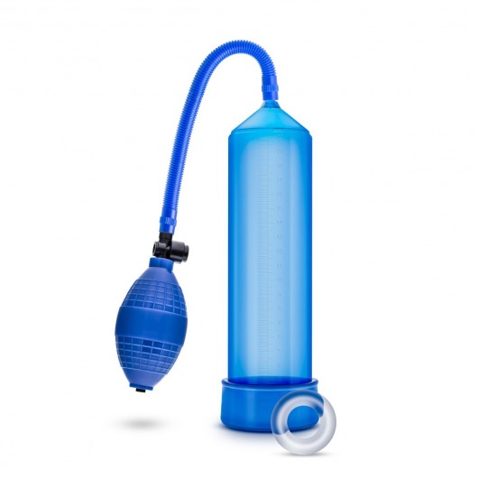 Синяя ручная вакуумная помпа Male Enhancement Pump - Blush Novelties - во Владивостоке купить с доставкой