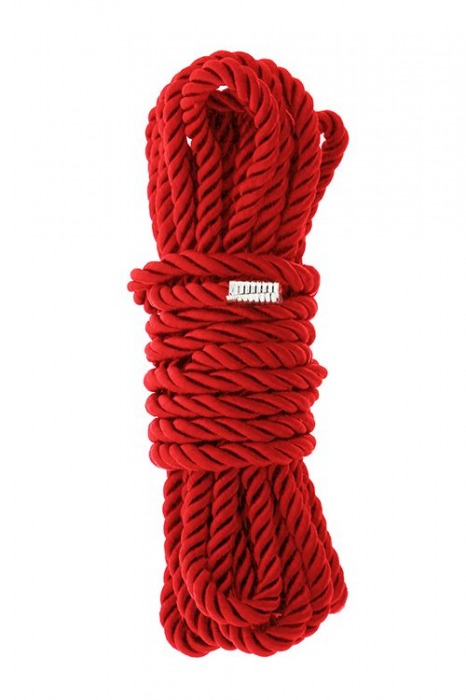 Красная веревка для шибари DELUXE BONDAGE ROPE - 5 м. - Dream Toys - купить с доставкой во Владивостоке