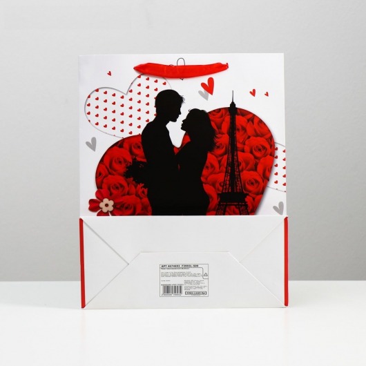 Подарочный пакет  Романтичная пара Love  - 32 х 26 см. - Сима-Ленд - купить с доставкой во Владивостоке