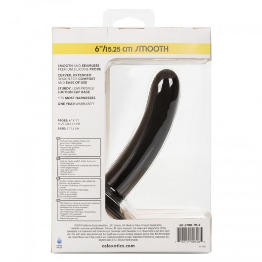 Черный анальный стимулятор Silicone Smooth Probe - 15,25 см. - California Exotic Novelties - купить с доставкой во Владивостоке