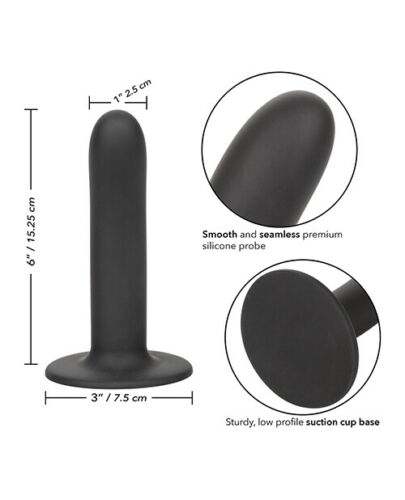 Черный анальный стимулятор Silicone Smooth Probe - 15,25 см. - California Exotic Novelties - купить с доставкой во Владивостоке