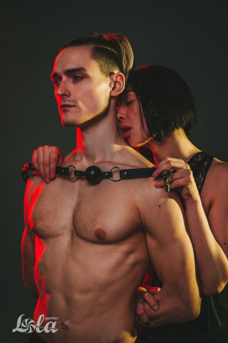 Черный кляп Love Addict на замочке - Lola Games - купить с доставкой во Владивостоке