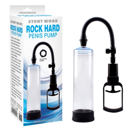 Прозрачная поршневая помпа Rock Hard Penis Pump - Chisa - во Владивостоке купить с доставкой