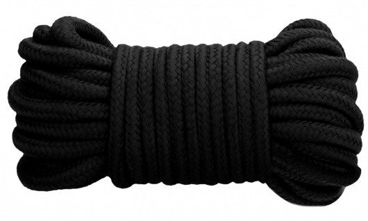 Черная веревка для связывания Thick Bondage Rope -10 м. - Shots Media BV - купить с доставкой во Владивостоке