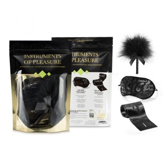 Эротический набор Instruments of Pleasure с пуховкой - Bijoux Indiscrets - купить с доставкой во Владивостоке