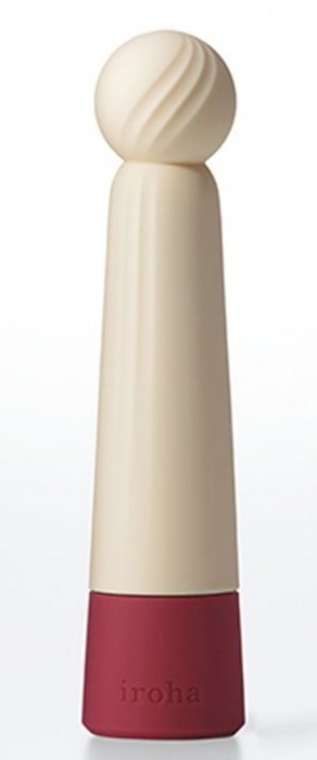 Бежевый вибратор с шаровидной мягкой головкой IROHA Rin Akane - 14,8 см. - Tenga