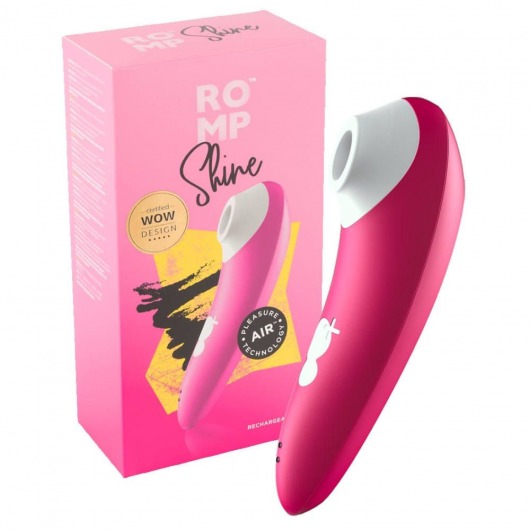 Розовый клиторальный стимулятор Romp Shine - ROMP
