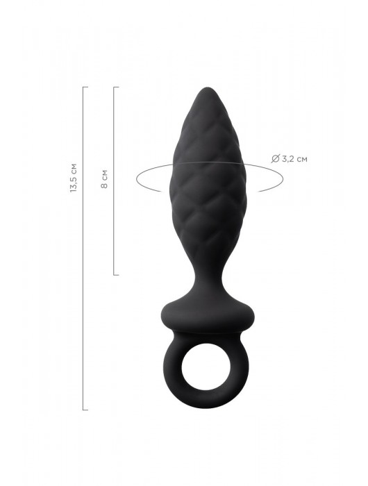 Черная анальная пробка Strob M - 13,5 см. - Erotist Adult Toys