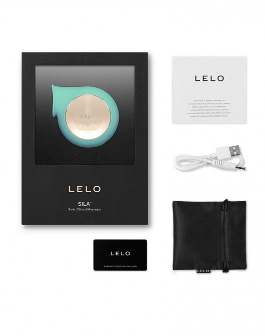 Бирюзовый вакуумный клиторальный стимулятор Sila - Lelo