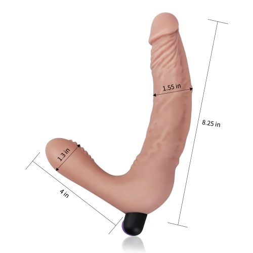 Телесный безремневой вибрострапон Rechargeable IJOY Real Strapless Strap on - 21 см. - Lovetoy - купить с доставкой во Владивостоке