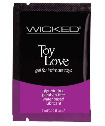 Лубрикант на водной основе для использования с игрушками WICKED Toy Love - 3 мл. - Wicked - купить с доставкой во Владивостоке