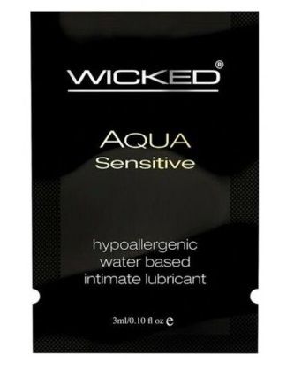 Мягкий лубрикант на водной основе WICKED AQUA Sensitive - 3 мл. - Wicked - купить с доставкой во Владивостоке