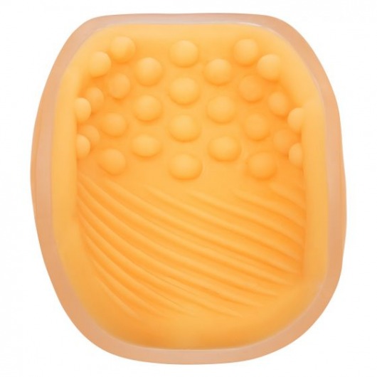 Оранжевый рельефный мастурбатор Dual Grip - California Exotic Novelties - во Владивостоке купить с доставкой