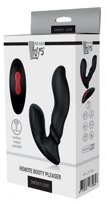 Черный вибромассажер простаты Remote Booty Pleaser - 12 см. - Dream Toys - во Владивостоке купить с доставкой