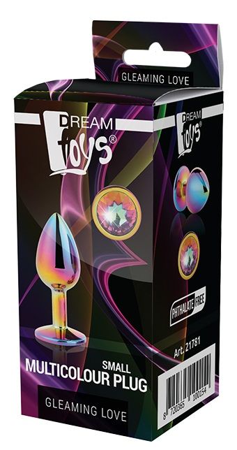 Голографическая анальная втулка с радужным кристаллом - 7,1 см. - Dream Toys - купить с доставкой во Владивостоке