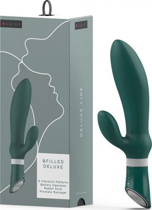 Зеленый вибромассажер простаты Bfilled Deluxe - 21 см. - B Swish - во Владивостоке купить с доставкой