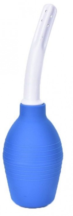 Синий анальный душ с изогнутым наконечником - Джага-Джага - купить с доставкой во Владивостоке