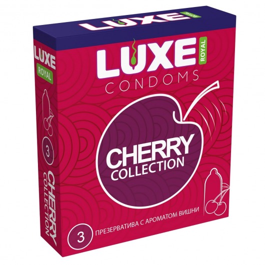 Презервативы с ароматом вишни LUXE Royal Cherry Collection - 3 шт. - Luxe - купить с доставкой во Владивостоке