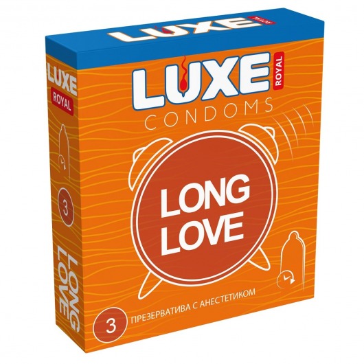 Презервативы с продлевающим эффектом LUXE Royal Long Love - 3 шт. - Luxe - купить с доставкой во Владивостоке