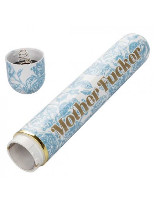 Голубой классический вибратор Naughty Bits Mother Fucker Personal Vibrator - 18 см. - California Exotic Novelties