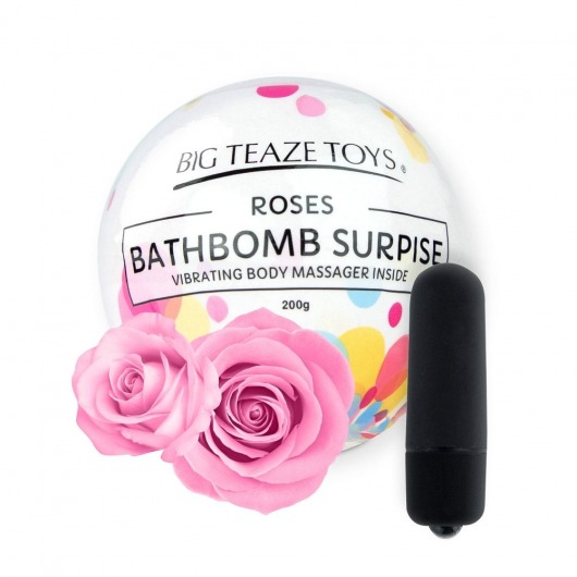 Бомбочка для ванны Bath Bomb Surprise Rose + вибропуля -  - Магазин феромонов во Владивостоке