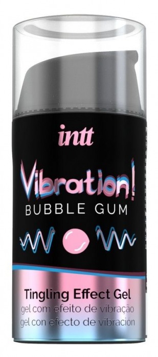 Жидкий интимный гель с эффектом вибрации Vibration! Bubble Gum - 15 мл. - INTT - купить с доставкой во Владивостоке