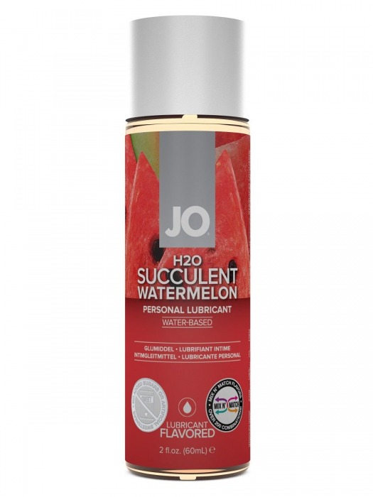 Лубрикант на водной основе с ароматом арбуза JO Flavored Watermelon - 60 мл. - System JO - купить с доставкой во Владивостоке