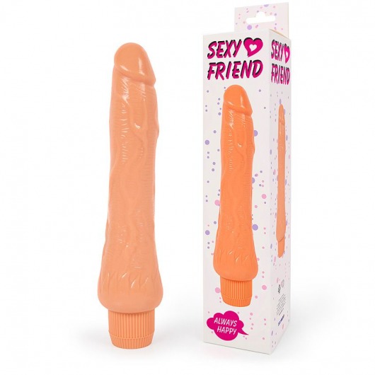 Телесный гладкий вибратор-реалистик без мошонки - 24 см. - Bior toys