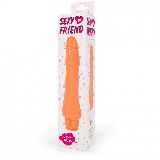 Телесный гладкий вибратор-реалистик без мошонки - 24 см. - Bior toys