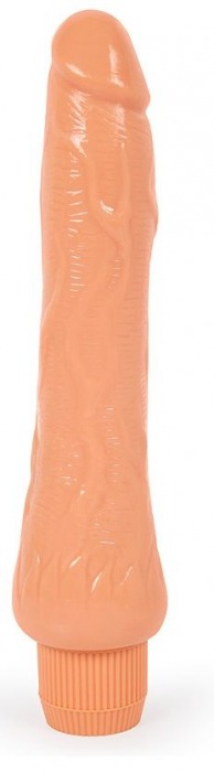 Телесный гладкий вибратор-реалистик без мошонки - 24 см. - Bior toys