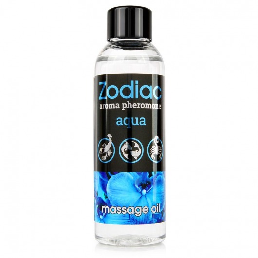 Массажное масло с феромонами ZODIAC Aqua - 75 мл. - Биоритм - купить с доставкой во Владивостоке