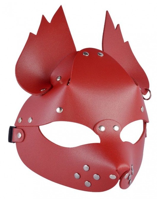 Красная кожаная маска  Белочка - Sitabella - купить с доставкой во Владивостоке