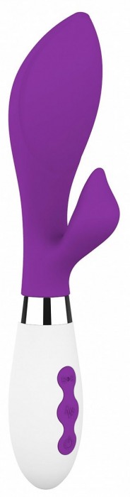Фиолетовый вибратор-кролик Achelois - 21,8 см. - Shots Media BV