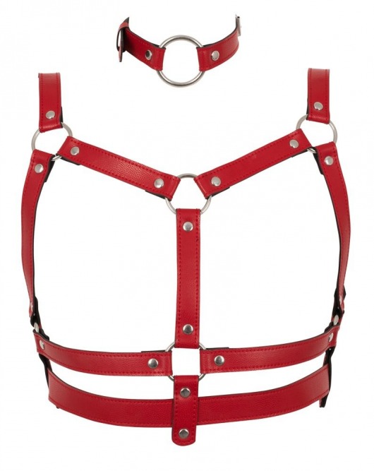 Красный комплект БДСМ-аксессуаров Harness Set - Orion - купить с доставкой во Владивостоке
